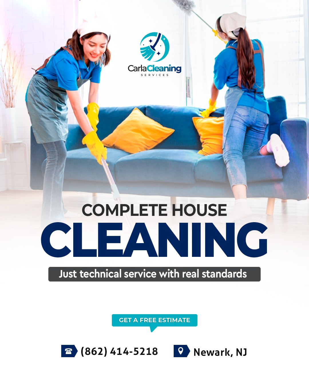 Complete house cleaning with real standards